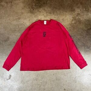 Vintage Y2K Gap athletics red long sleeve shirt with logo Mens Medium